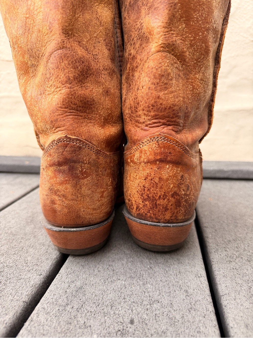 Men's Brown Leather Western Cowboy Boots size: 10.5 - Picture 4 of 10